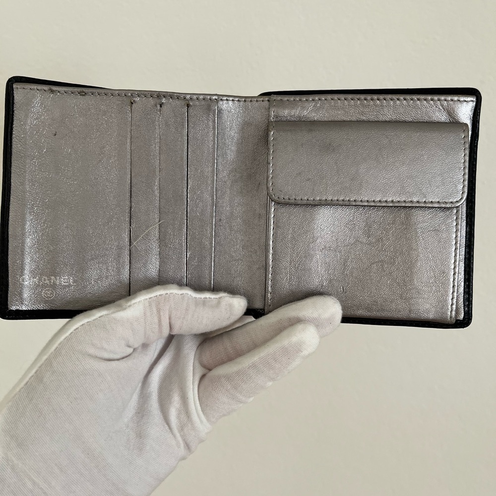 Chanel Mademoiselle black lamb skin quilted wallet - Picture 12 of 15